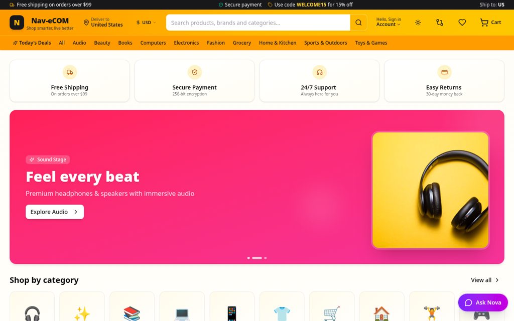 Home page of Nav-eCOM